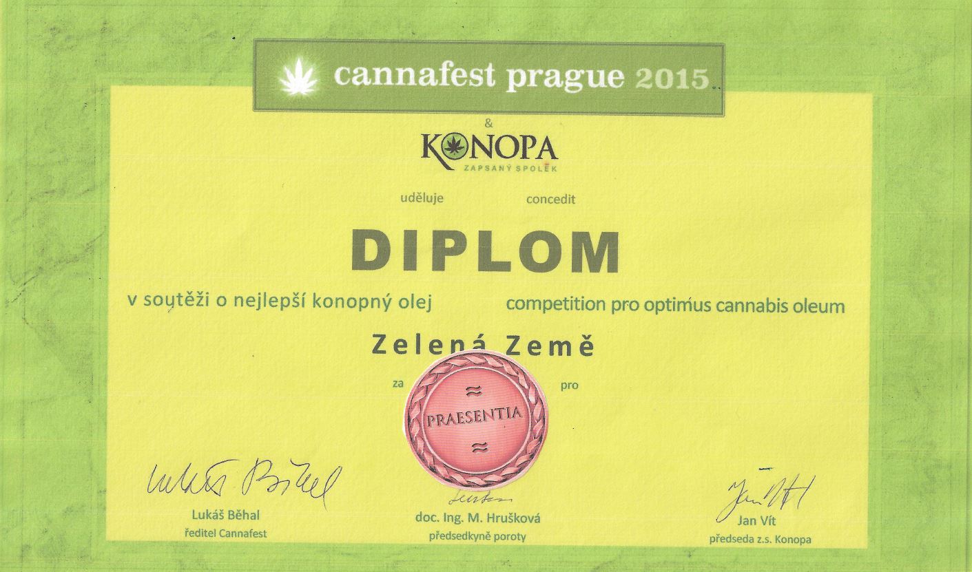 Konopny Olej - Medaile Cannafest 2015